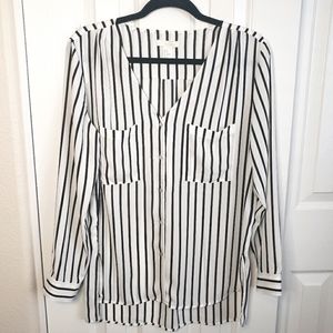 H&M Black and White Striped Top